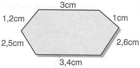 Nome: Turma: Unidade: 24. Qual o perímetro de um hexágono regular, cujo lado é igual a 2,4 cm?
