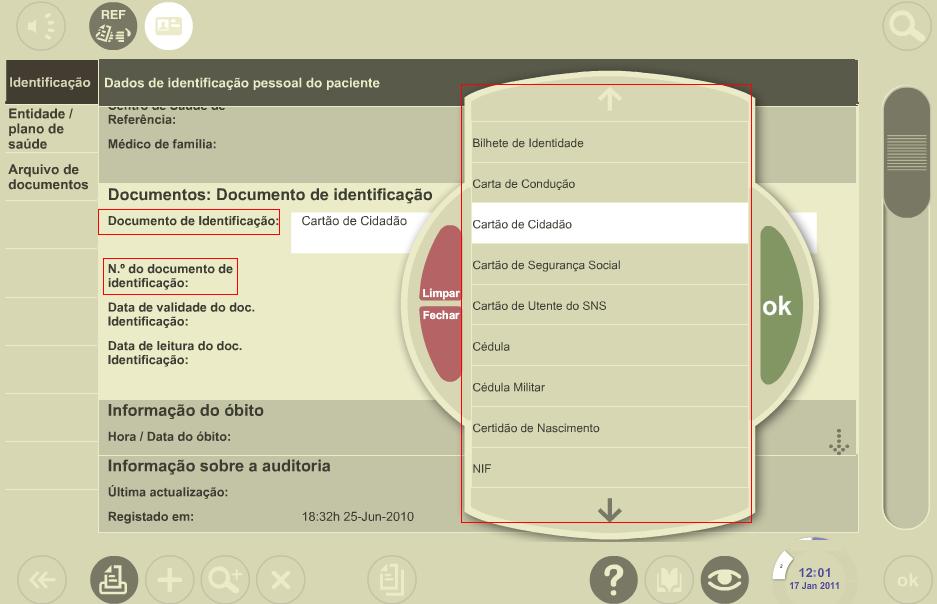 De todos estes novos campos de registo de dados destacamos os seguintes: 5.