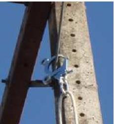 f) Montar vara de manobra conforme procedimento NTC-S-04 009 Montagem e Desmontagem de Vara de Manobra; g) Instalar o gancho na estrutura metálica acionando a