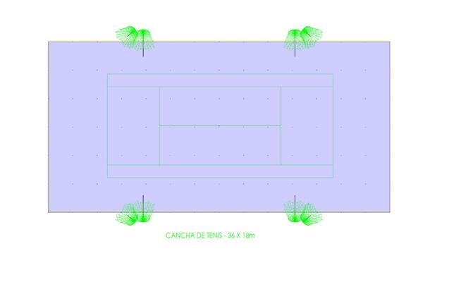PROJETO ILUMINAÇÃO QUADRA DE TÊNIS