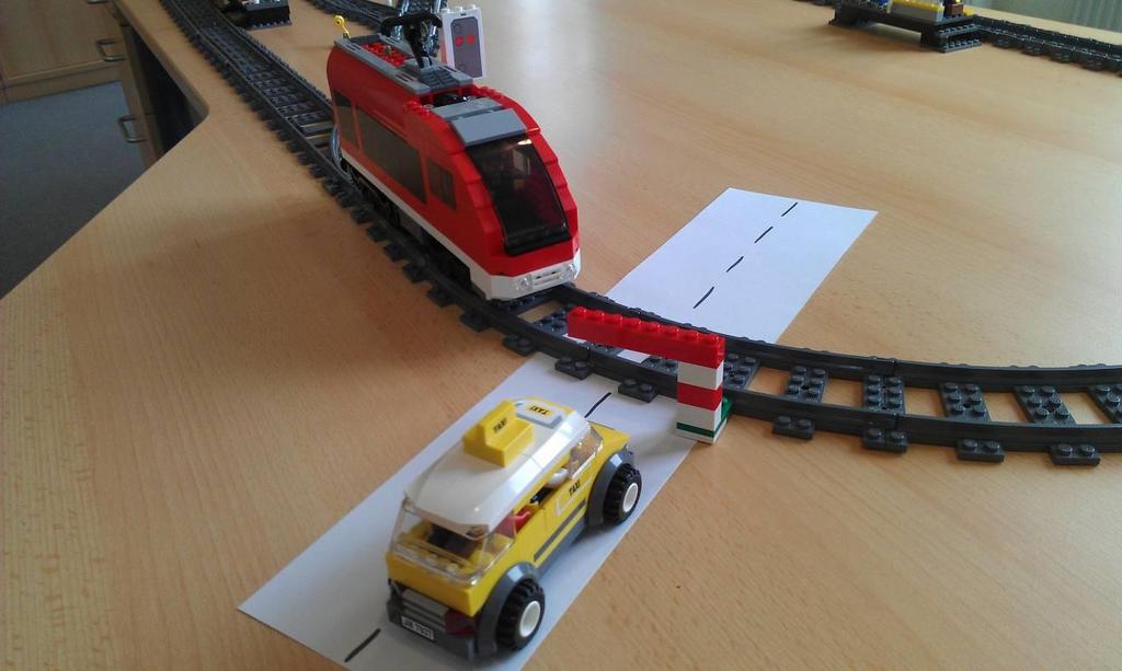 Ferrovia de modelo Lego para