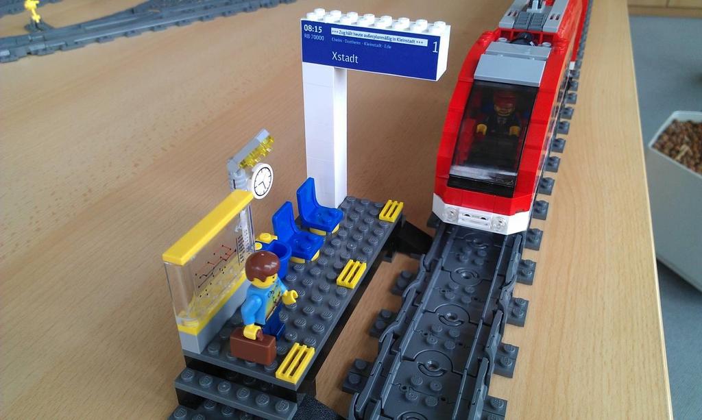 Ferrovia de modelo Lego para