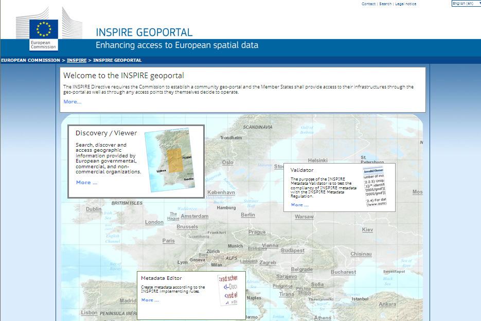 Geoportal INSPIRE EM tem de garantir a interoperabilidade entre a