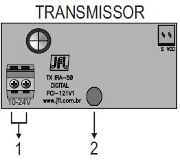 Alimentação: 10 a 24Vdc ou 10 a 24Vac (não tem polaridade). 2 - ALINHA: LED vermelho que indica nível do alinhamento. 3 - Trimpot para ajuste de sensibilidade.