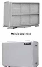 Módulo Serpentina Este módulo é composto por filtro, serpentina de resfriamento, válvula de expansão e bandeja com dreno. Opcionalmente, pode ser fornecido com resistências de aquecimento.