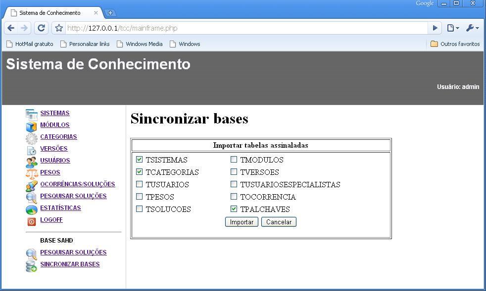 51 Figura 21: Sincronizar bases.