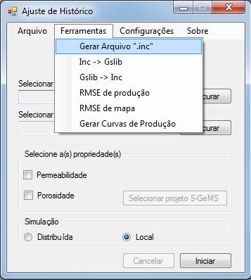 78 A segunda guia de configuração é exibida na Figura 4.17 e seus parâmetros configuráveis são os repositórios e o endereço de cada software utilizado pelo aplicativo.