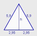 EXERCICIOS resoltos 1. Calcula a área dun triángulo equilátero de 5,9 centímetros de lado.