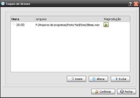 27 18. SIRENE Através do cadastro de Sirenes é possível inserir uma sirene ou toque para ser executado nos horários e dias determinados.