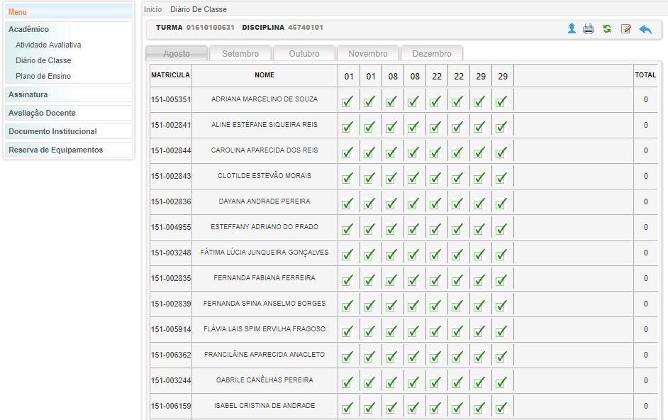 Depois de preencher as informações necessárias, o usuário deve clicar no botão Cadastrar, para que a data seja cadastrada.