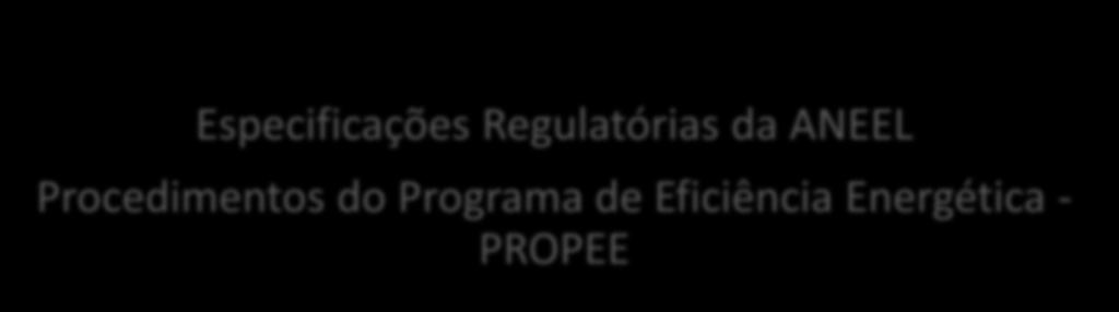 Características Técnicas Especificações Regulatórias da ANEEL Procedimentos do Programa de