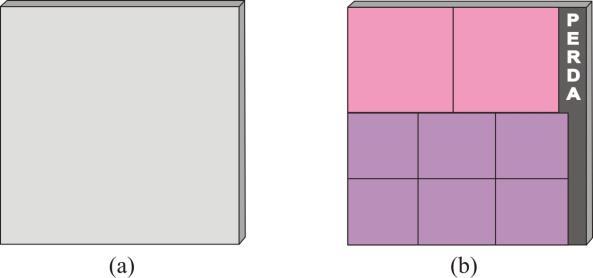 2 lustra esse tpo de problema. Fgura 1.2: (a) Barra; (b) Padrão de corte produzndo 4 tens e uma perda.
