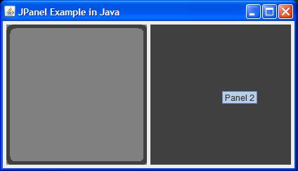 Alguns componentes da GUI swing JPanel É a área