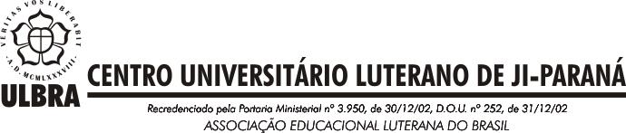 3.2. Acadêmico do CEULJI/ULBRA/Bolsista Acadêmico cadastrado em projetos de pesquisa, previamente registrados no Sistema de Cadastro de Projetos do CEULJI/ULBRA e/ou integrante em uma das seguintes