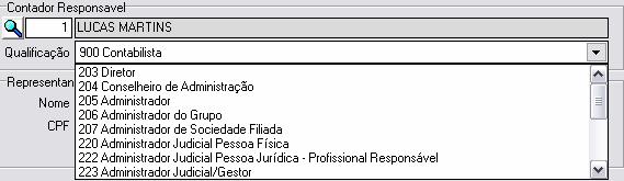 3) Na tela de manutenção dos dados, o usuário deverá preencher todos os dados solicitados nesta tela: 4) Os campos assinalados abaixo, contem uma lista de opções que o usuário poderá configurar, de