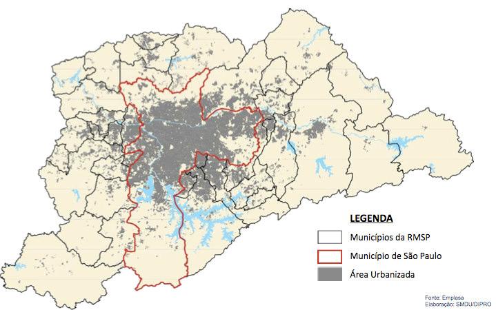 EXPANSÃO DA ÁREA URBANIZADA RMSP de