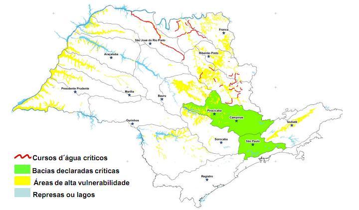 Disponibilidade das águas superficiais e vulnerabilidade das águas subterrâneas no