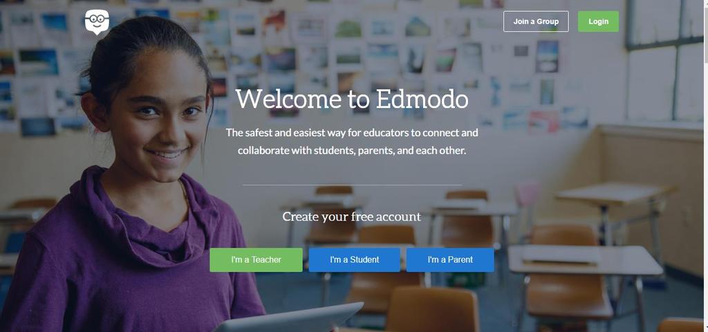 O Edmodo - Plataforma de e-learning com características de uma rede social,