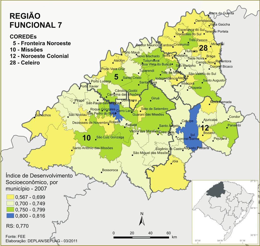A falta de uma adequada logística de transportes pode comprometer os níveis de competitividade da Região, dada a distância dos grandes mercados (RMPA, Porto do Rio Grande e restante do País).