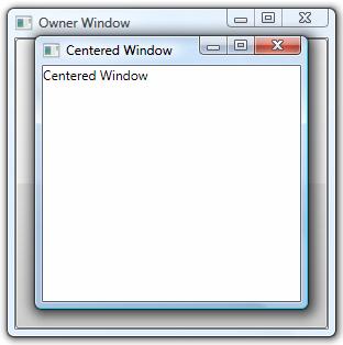 OwnerWindow public partial class: Window OwnerWindow pública () InitializeComponent (); vazio Button_Click (object sender, RoutedEventArgs e) / / Abra a janela e definir essa janela como seu.