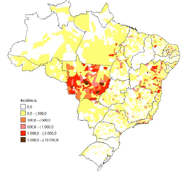 Número casos 2016: 205.000 Incidência em 2016 : 99,8/100.000 hab.