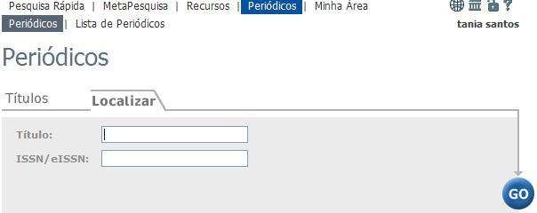 5) Para poder ver os resultados, clique em Lista de Periódicos. Para mais informações veja neste manual a secção Ver os resultados de uma pesquisa de periódicos.