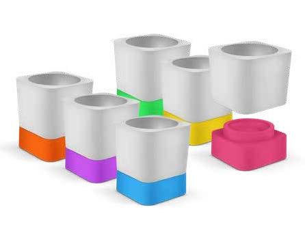 Pote Dappen Duo Cores: Rosa, Lilás, Amarelo, Azul, Laranja e Verde. Acessórios Fabricado em polímero, o Pote Dappen Duo está disponível em várias cores.