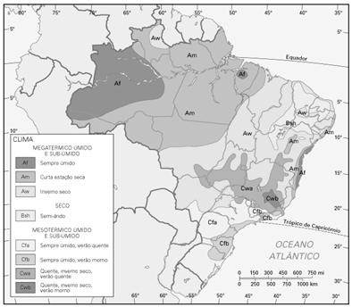 60mm < 60mm < 30mm Total de chuva anual (P) Símbolo sem estação Af seca TROPICAL < 2500-27,27. Pms Aw TROPICAL com >= 2500-27,27.