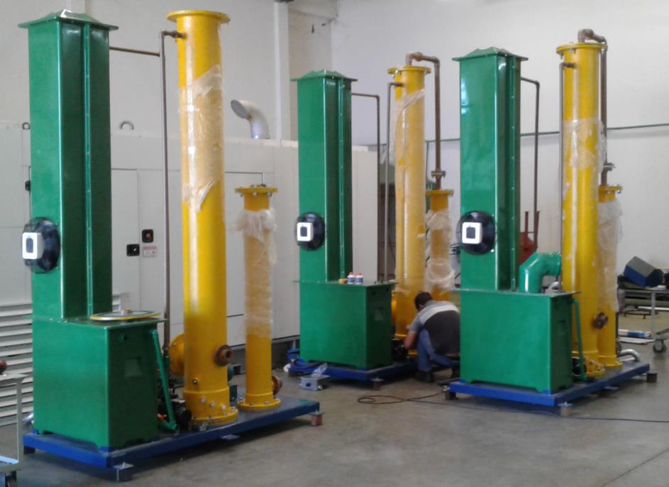 FILTROS PARA BIOGÁS Filtro padrão para remoção de H2S (Gás sulfídrico) do biogás em instalações equipadas com grupos geradores de até