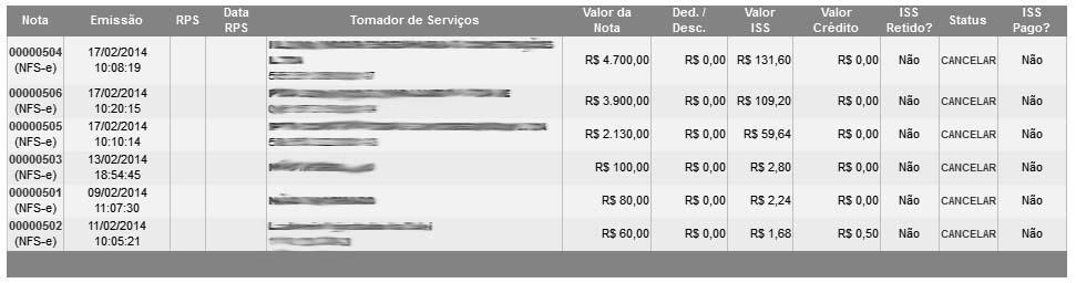 Exportação das NFS-e emitidas ou recebidas em arquivo O sistema da NFS-e permite a exportação em arquivo dos dados das NFS-e emitidas ou recebidas.