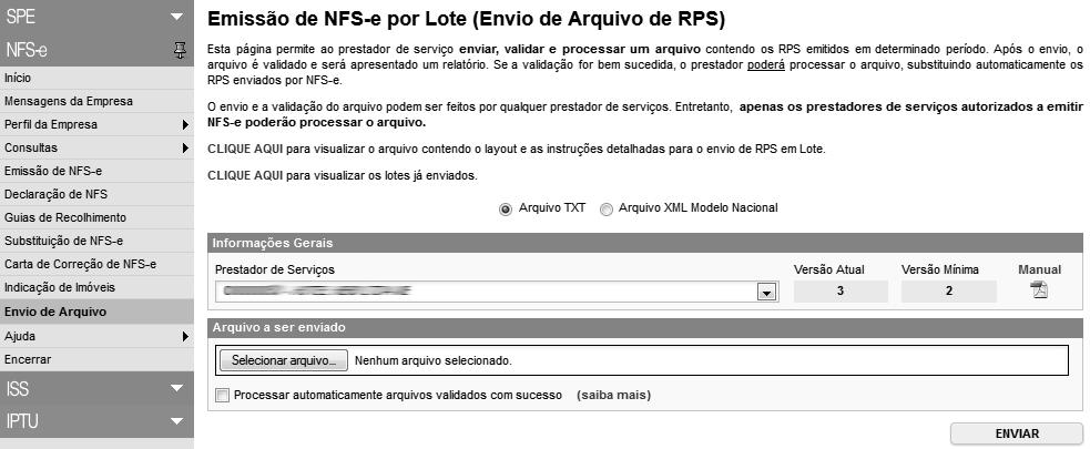 Página 88 de 111 14. Conversão de RPS em NFS-e (em lote) No item 5.4.7 detalhamos a sistemática de conversão de RPS em NFS-e individualmente, recibo por recibo.