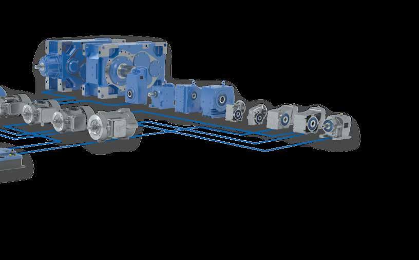 Os três componentes redutor, motor e eletrônica de acionamento tornamse uma solução de acionamento individual e ideal, através do sistema modular NORD.