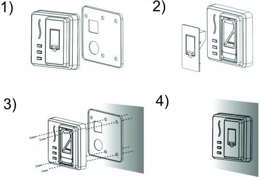 7.5. Botão de Saída 8. Fixação do Equipamento 1. Utilizando protetor de fixação faça a furação na parede; 2.