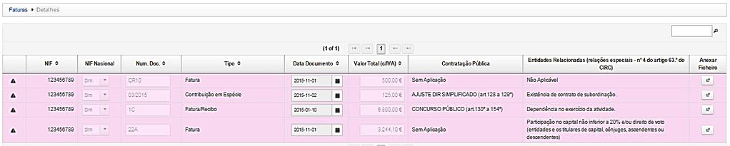 3. Recolha de Documentos de Despesa Carregamento dos documentos através de ficheiro Excel (formato CSV) O sistema emite a