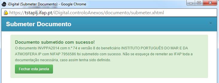 5. Submissão Submeter o pedido de