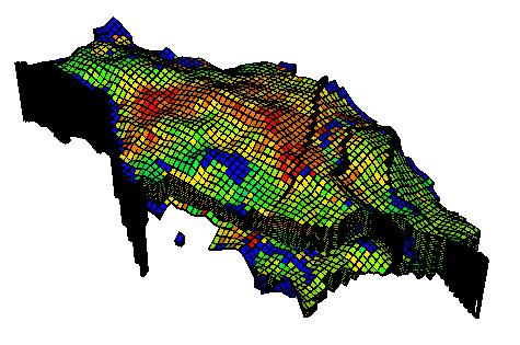 87 Figura 5.21: Campo-3 visto em 3D Os testes realizados neste campo possuem no início da produção poços produtores surgentes e como método de recuperação secundária, foi utilizada a injeção de água.