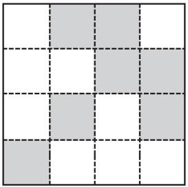 possui, no total: Quadradinhos