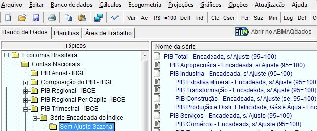 8 2. Noções Básicas 2.1 Navegando no Banco de Dados Os tópicos do banco de dados são mostrados na guia Banco de Dados, na abertura inicial do programa.