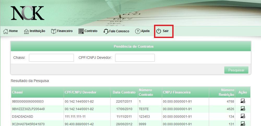 10. Sair Manual do Sistema SDI Solução Documental Integrada Para sair do sistema o