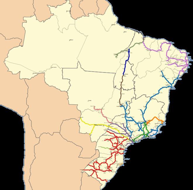 Ferrovias no Brasil Desafios para uma logística mais eficiente e sustentável 389 415 426 379 435 454 460 451 465 491 Aumento da Carga Transportada (Milhões de TU) 2006 2007 2008 2009 2010 2011 2012