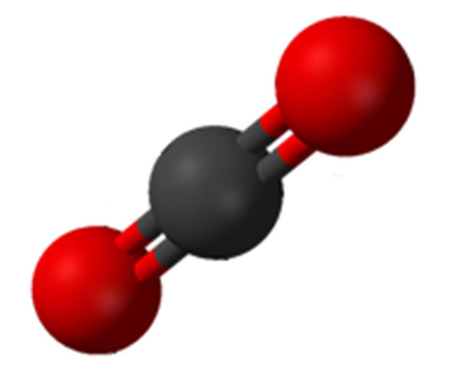 Dióxido de Carbono, é formado por uma molécula de carbono (C) e duas