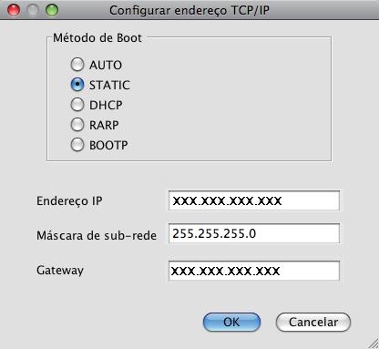 Se tiver um servidor DHCP/BOOTP/RARP n su rede, você não precisrá executr o procedimento seguir.