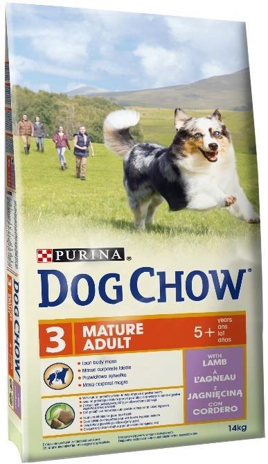 PURINA DOG CHOW MATURE ADULT LAMB Purina Dog Chow Mature Adult é um alimento completo para cães adultos a partir dos 5 anos de idade.