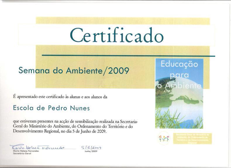 Foram atribuídos certificados