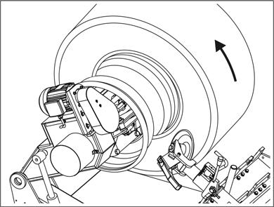 Pneus com câmara: O friso (sobre-aro) deve estar posicionado na parte externa da máquina.