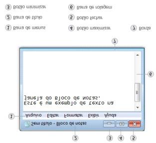 Sobre as partes de uma janela típica do Sistema Operacional Windows 7 BR, assinale a afirmativa correta.