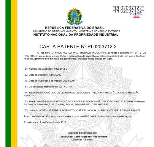 Poderão ser consideradas patentes verdes as tecnologias referentes às categorias de: Energias Alternativas; Transportes; Conservação de