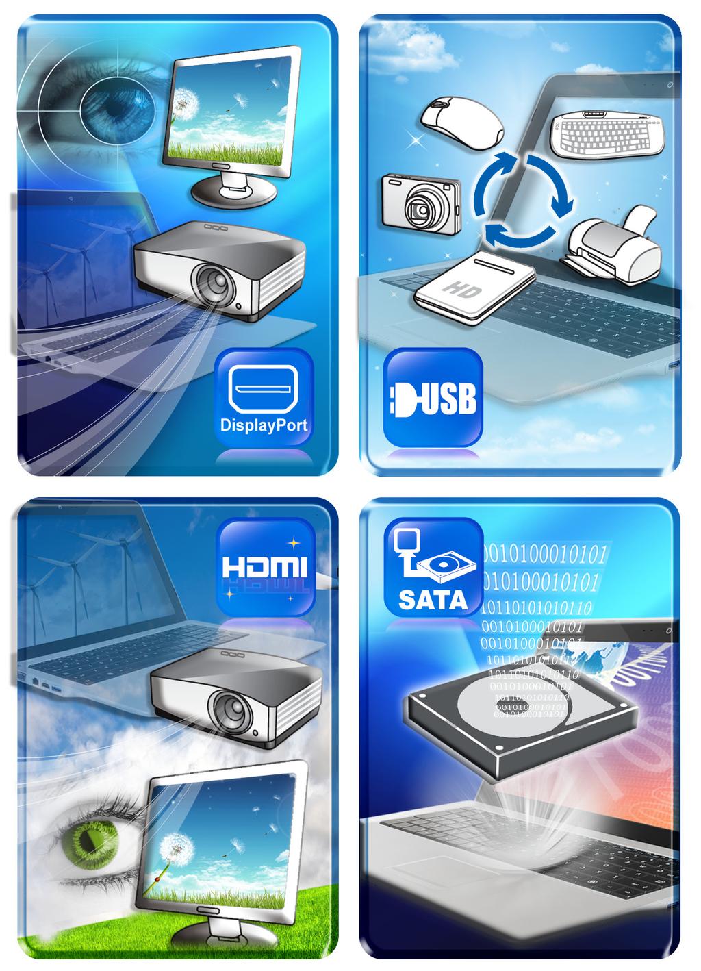 Ligação de dispositivos externos As portas de E/S (entrada/saída) existentes no portátil permitem-lhe ligar dispositivos