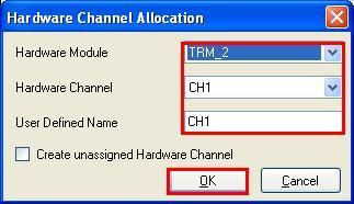 Figura 31 Repita o procedimento das 3 figuras anteriores alterando a opção de Hardware Channel Allocation para CH2 e CH3.