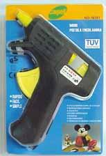 OUTROS ADESIVOS Pistola de barras de cola Pistola mini com gatilho dispensador. Muito útil para reparações no lar, trabalhos escolares e de bricolage.